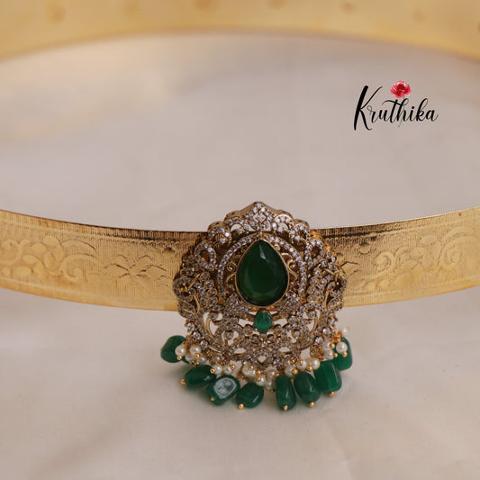 Trendy Light Weight CZ Sparking Peacock Victorian Hip Belt V288 (Available in 2 Colours)