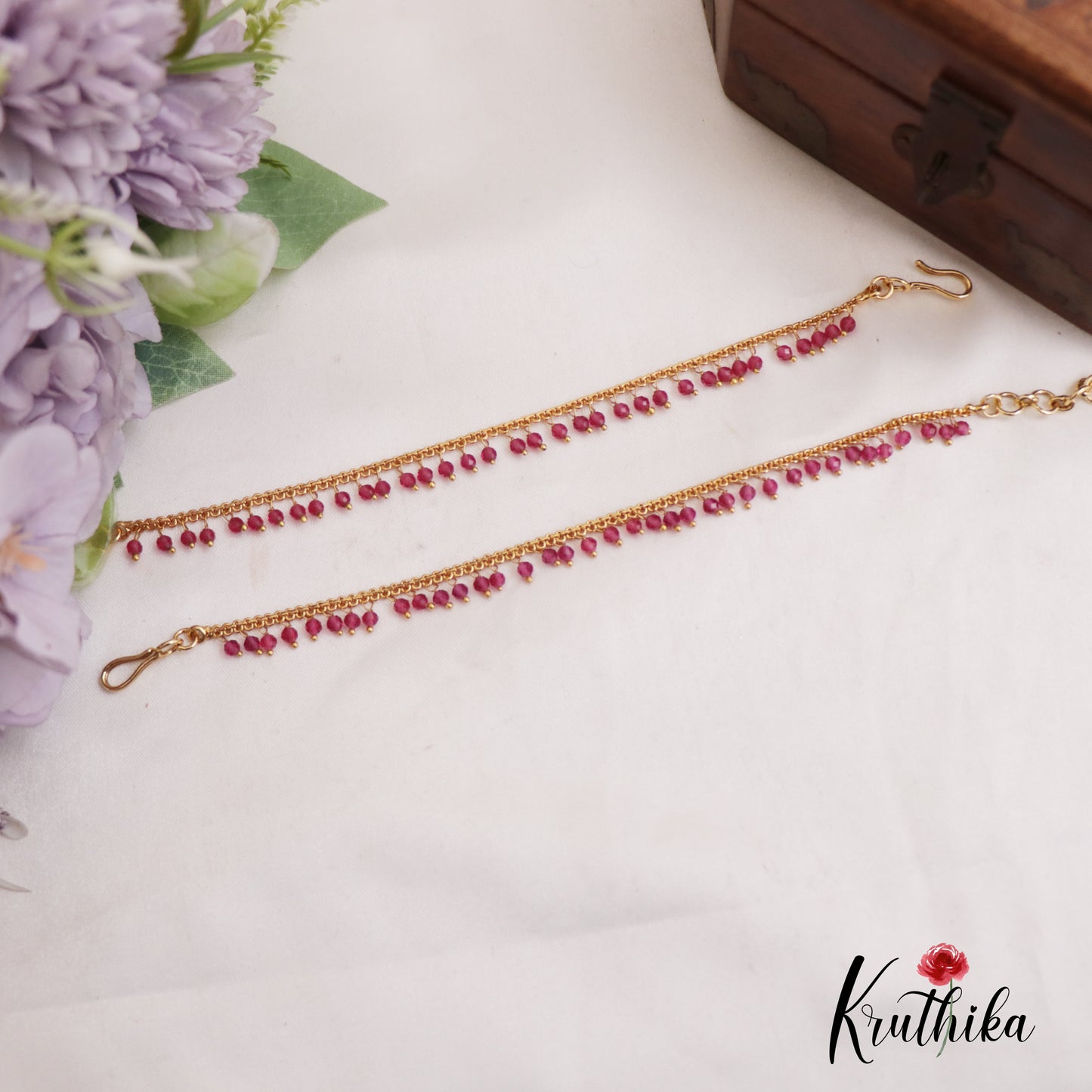 Simple Pearl Beaded Earchain EC194 (Available In 2 Colors)