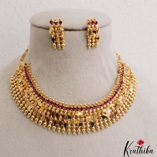 Classic Gold-Tone Kemp Stone Choker NC3092