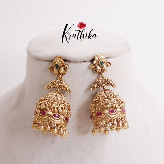 Beautiful Antique Peacock Jhumka E745