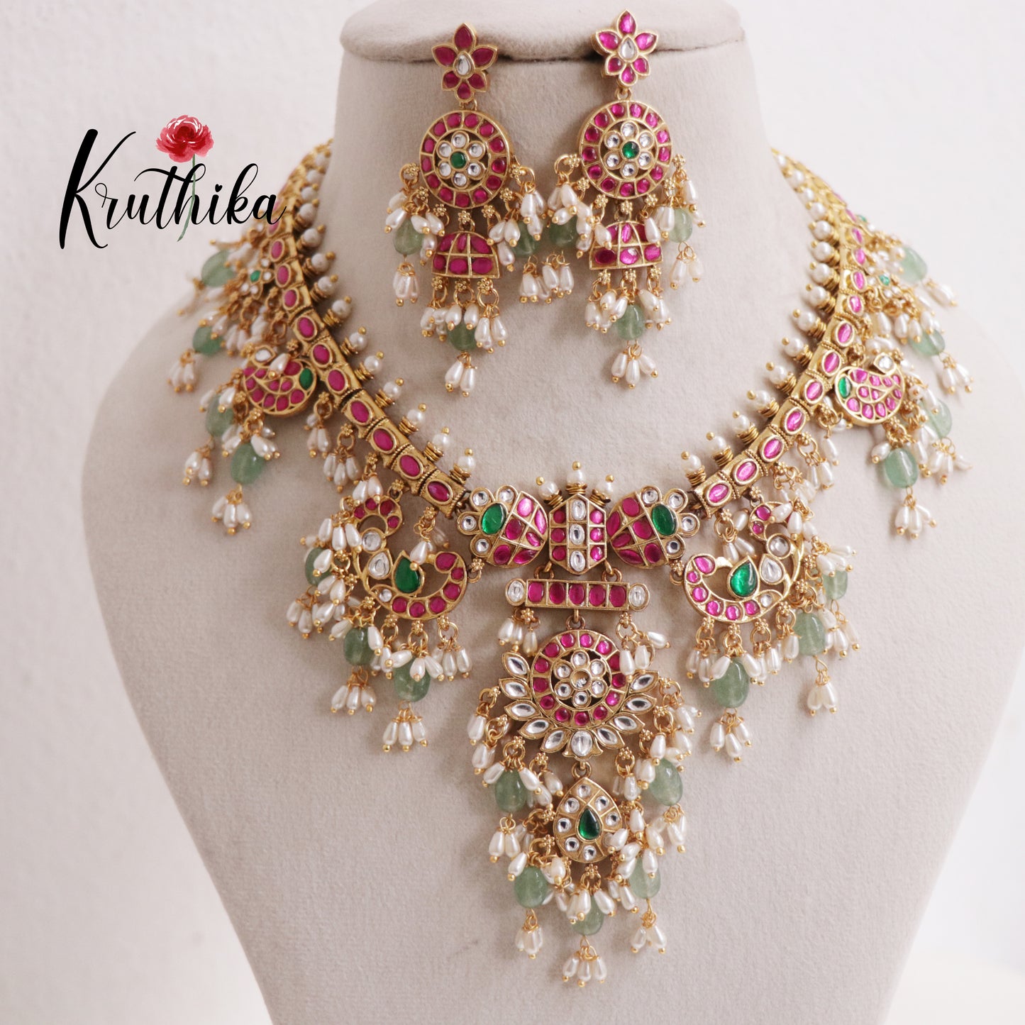 Premium Kundan Jadau Guttapusalu Necklace NC2424