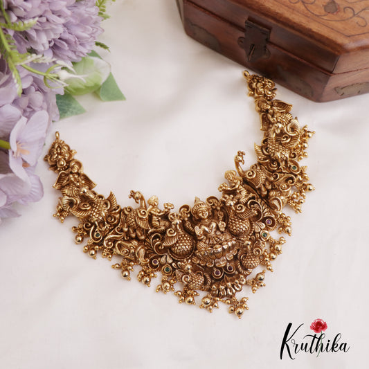 Premium Nagas Lakshmi peacock necklace NC915