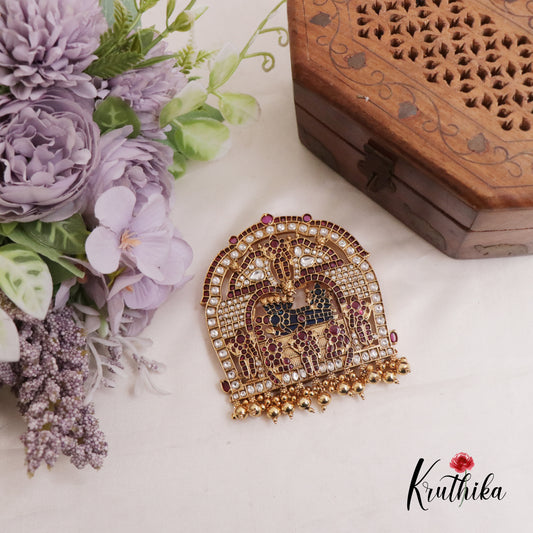 Elegant Temple Ranganathar Kemp Pendant PS239