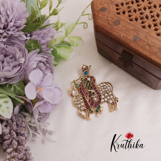 Classic Temple Krishna Kemp Pendant PS240