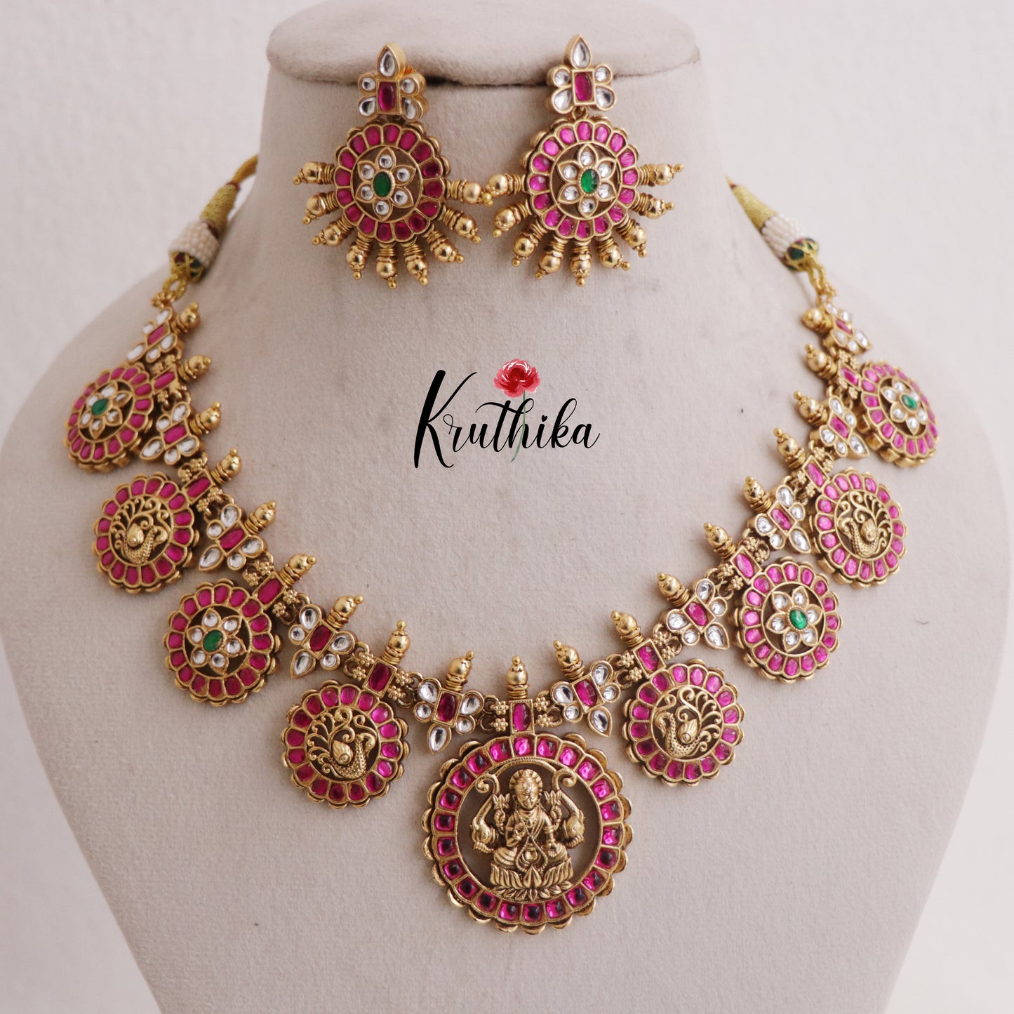 Elegant Kasu Lakshmi Jadau Necklace NC2354