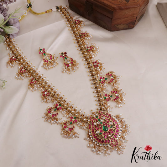 Beautiful AD Guttaposalu Kundan Jadau Haaram LH1964