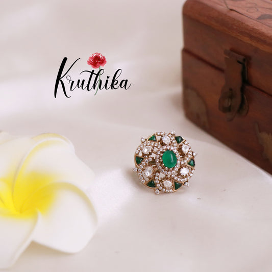 Trendy AD/Victorian Finger Ring R29 (Available in 2 colours)