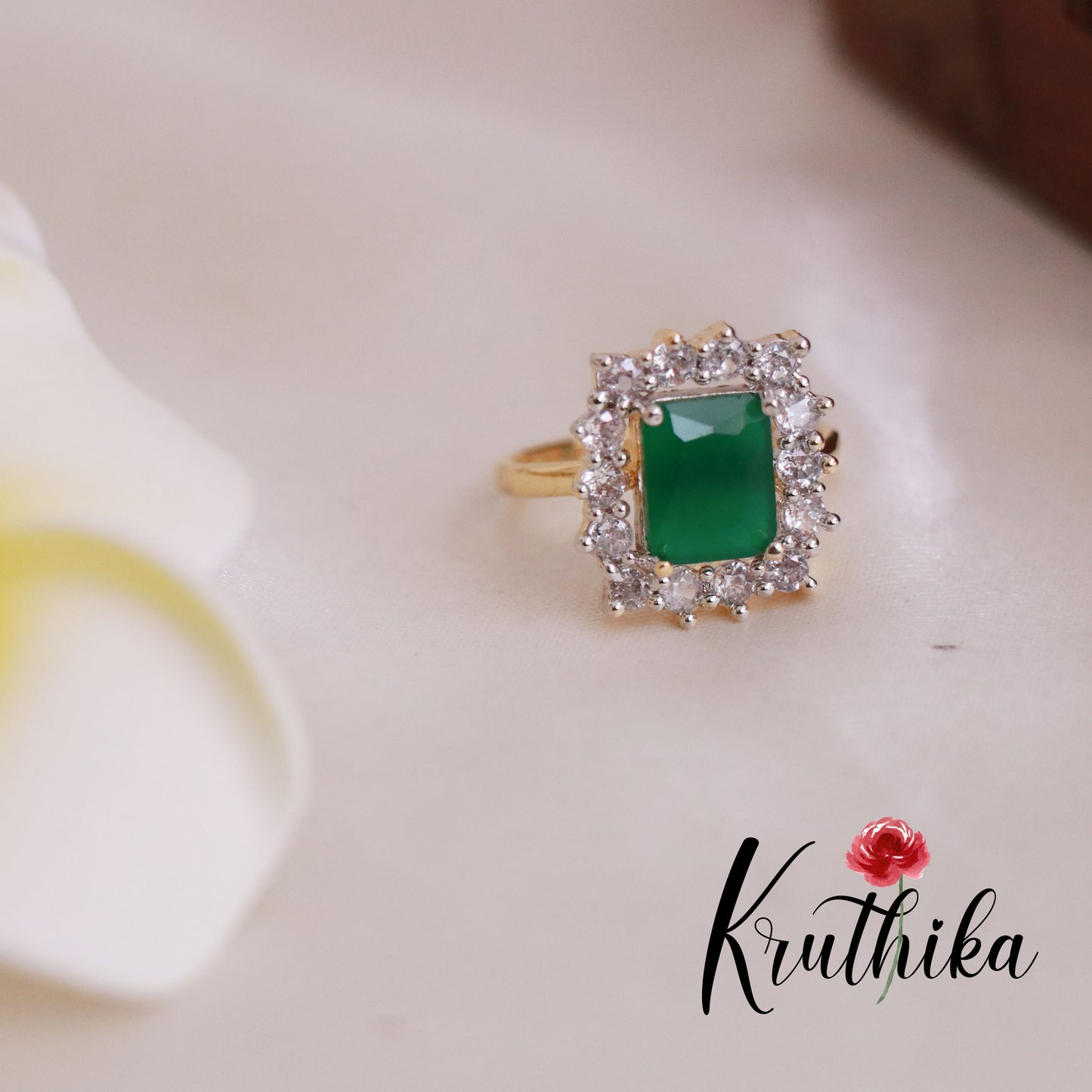 Trendy CZ Finger Ring R21 (Available in 2 Colours)