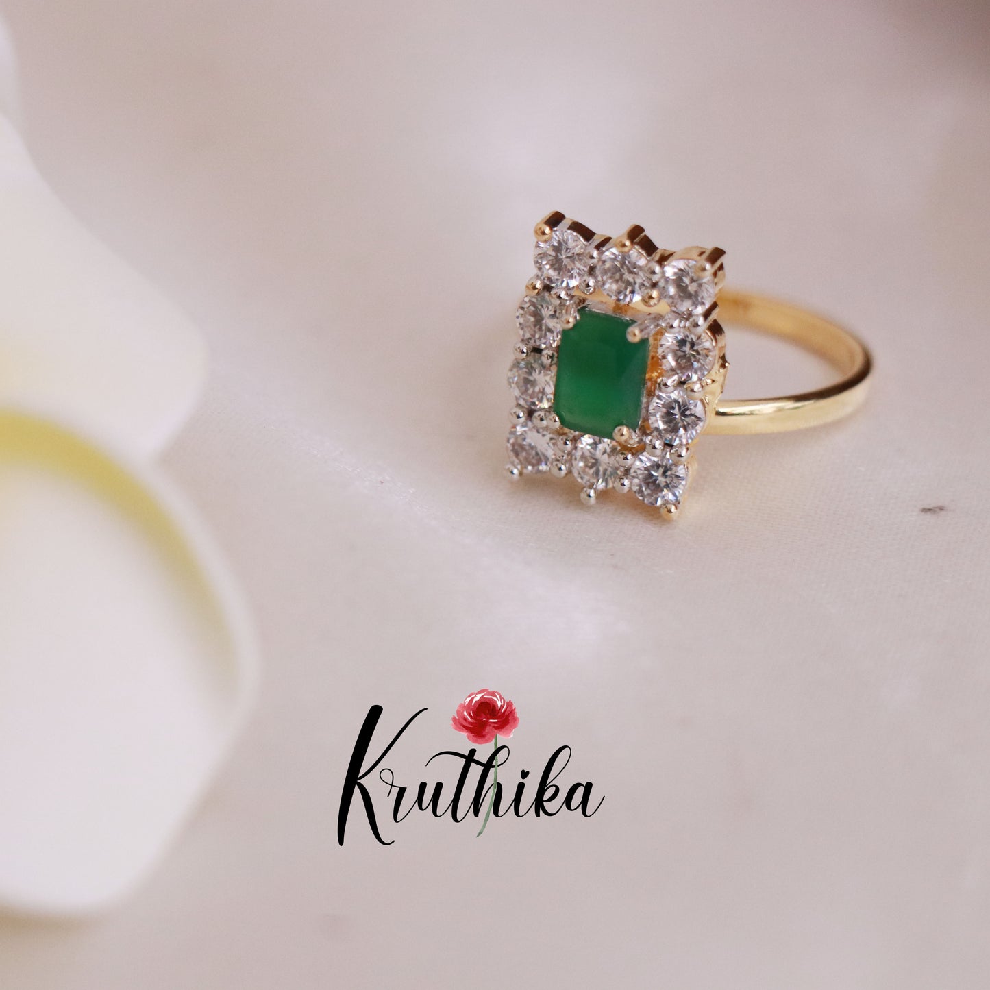 Trendy CZ Finger Ring R23 (Available in 2 colours)
