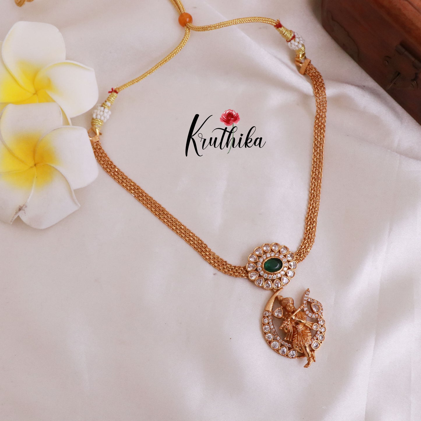 Pretty AD Krishna chain set NC1837 (Available in 2 colours)