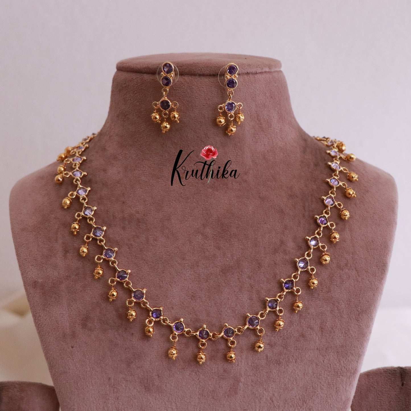 Trendy Gold Finish AD Necklace NC1827