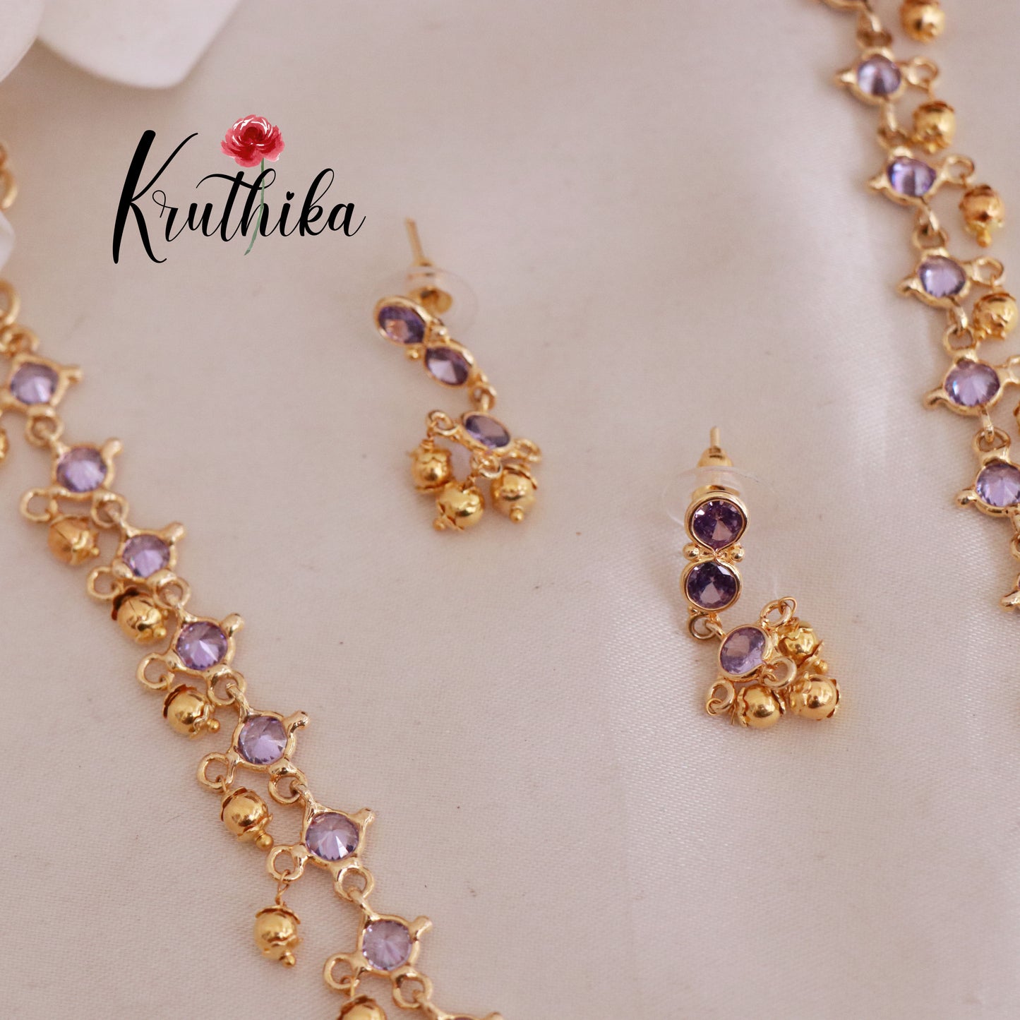 Trendy Gold Finish AD Necklace NC1827
