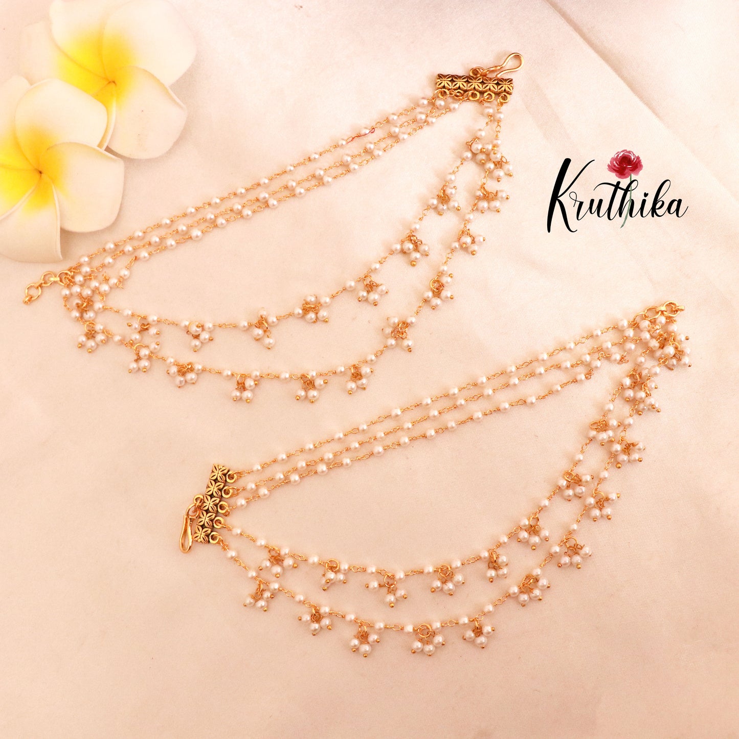 Gorgeous five layers pearl Earchains EC79
