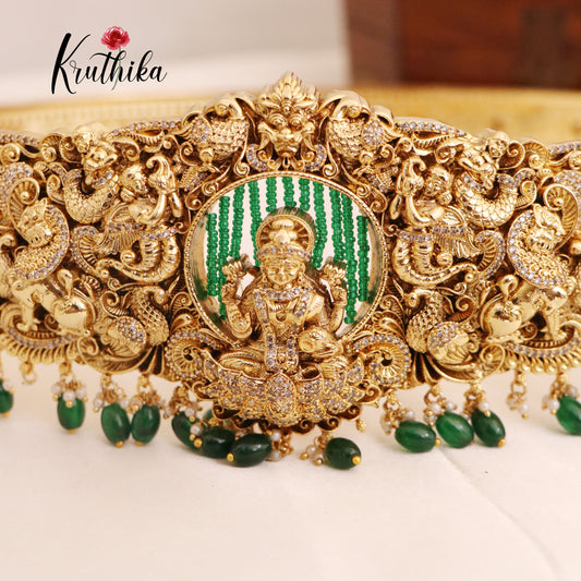 Premium Temple Nakshi Peacock vaddanam v236 (Two color options)