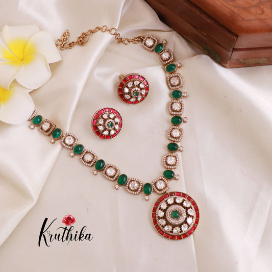 Beautiful Elegant Mossanaite Victorian Necklace NC1795