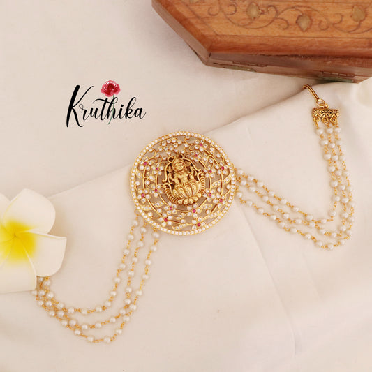 AD Lakshmi Jada billa with pearl chains J38