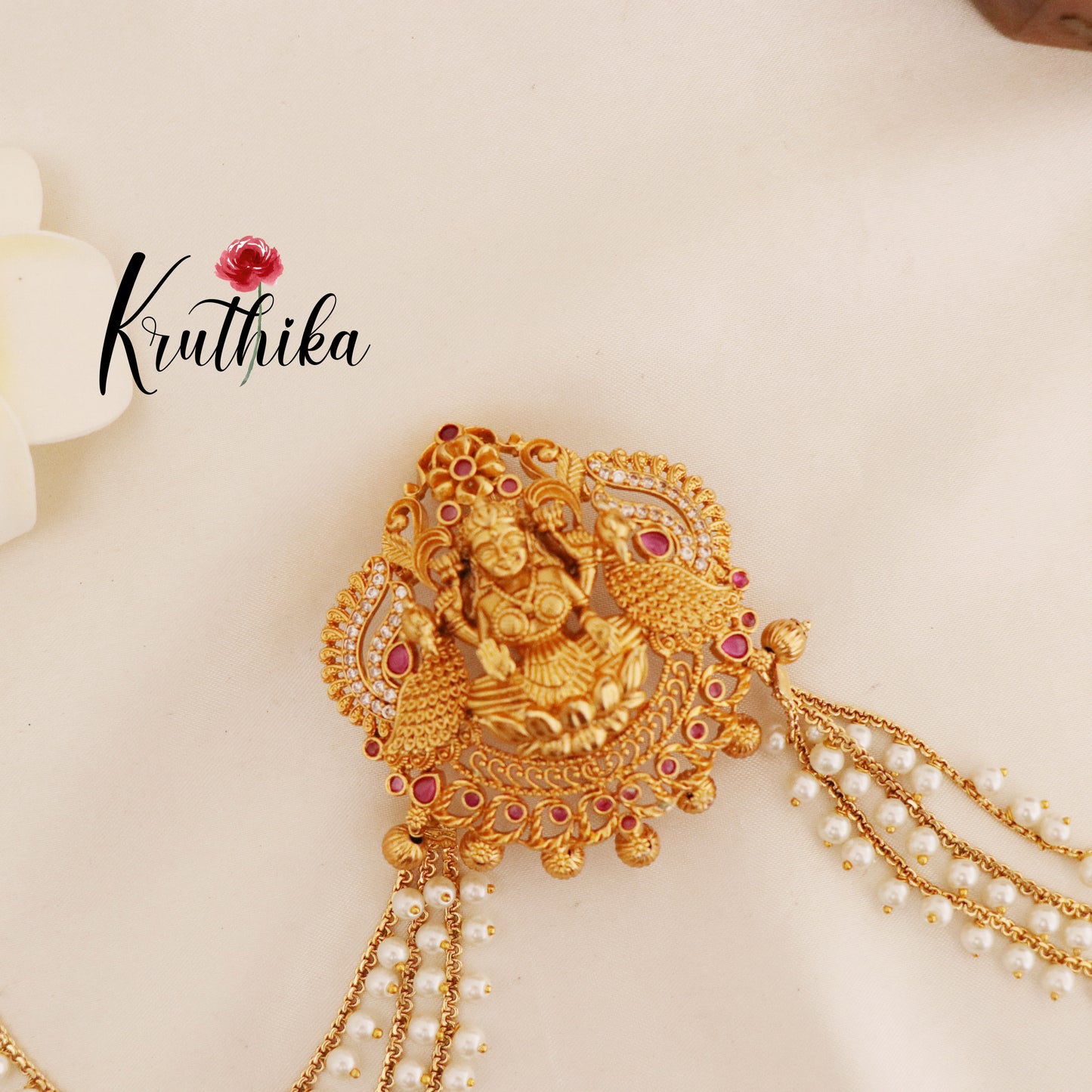 Lakshmi Jada billa with pearl chains J36