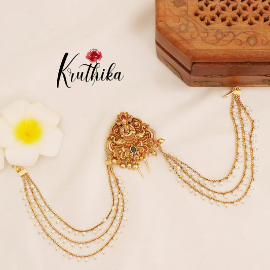 Lakshmi Jada billa with pearl chains J46