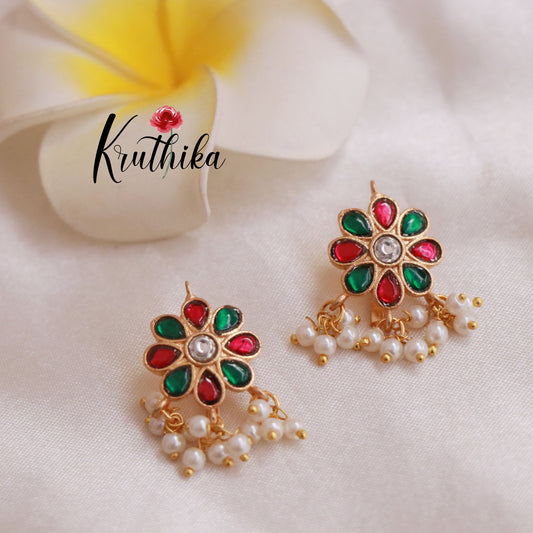 Beautiful Jadau Earcuffs/Upper Earrings/Bugadi E459