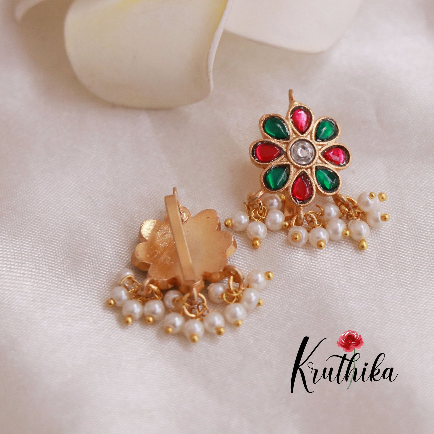 Beautiful Jadau Earcuffs/Upper Earrings/Bugadi E459
