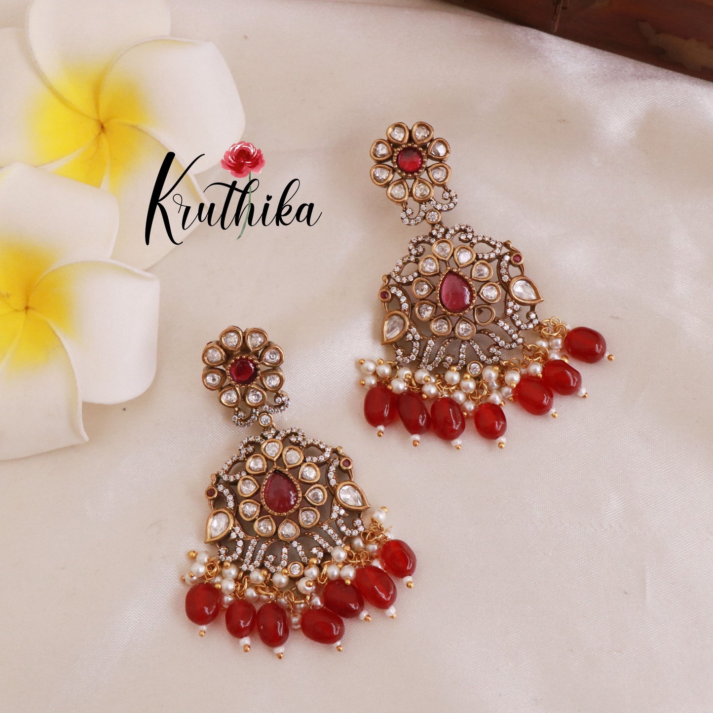 Pearls victorian maroon beads Haaram LH420