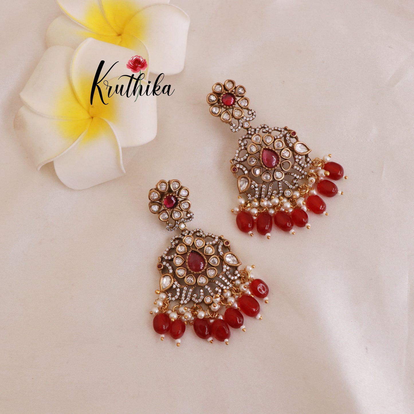 Pearls victorian maroon beads Haaram LH420