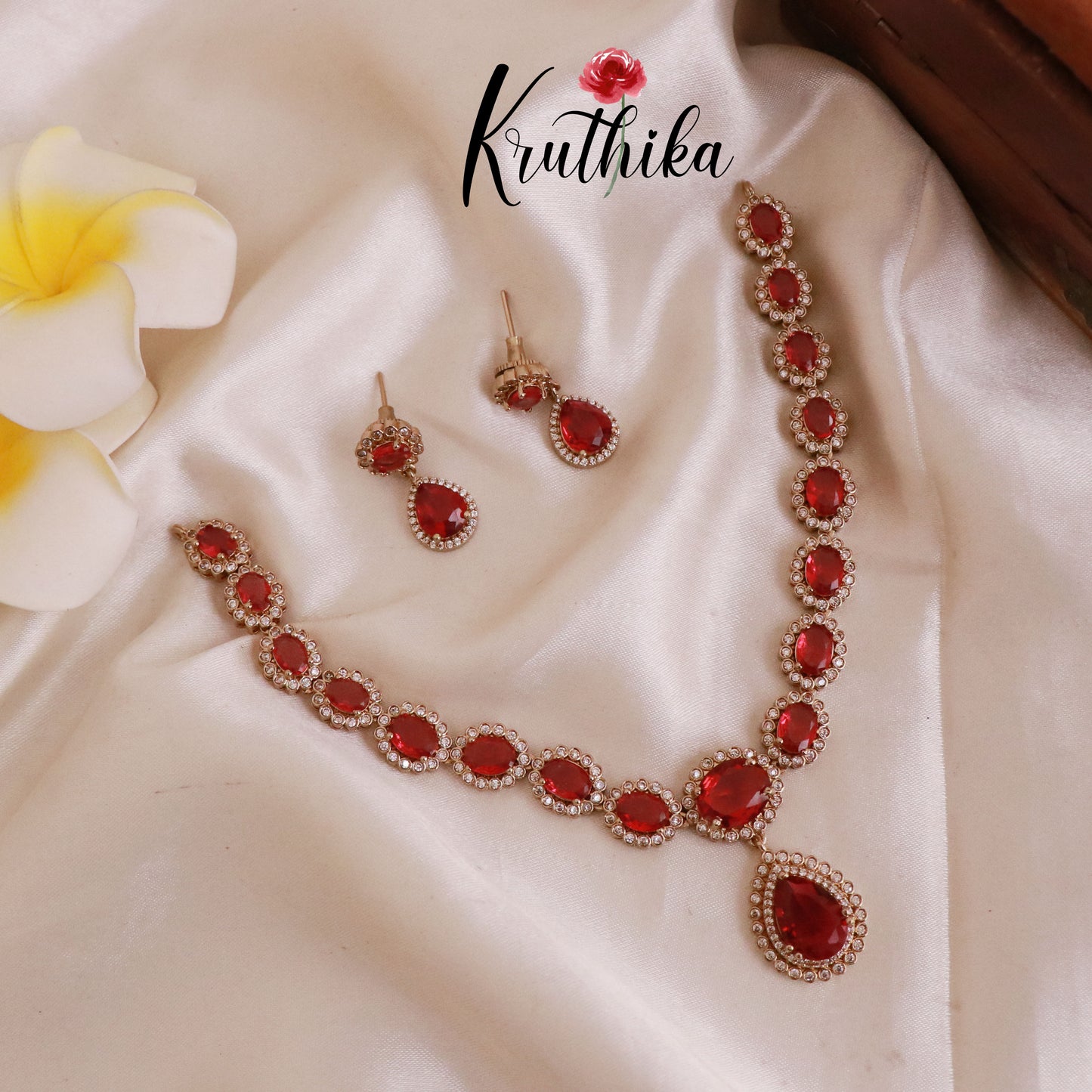 Trendy AD/Victorian Necklace NC1805 (Available in 3 Colours)