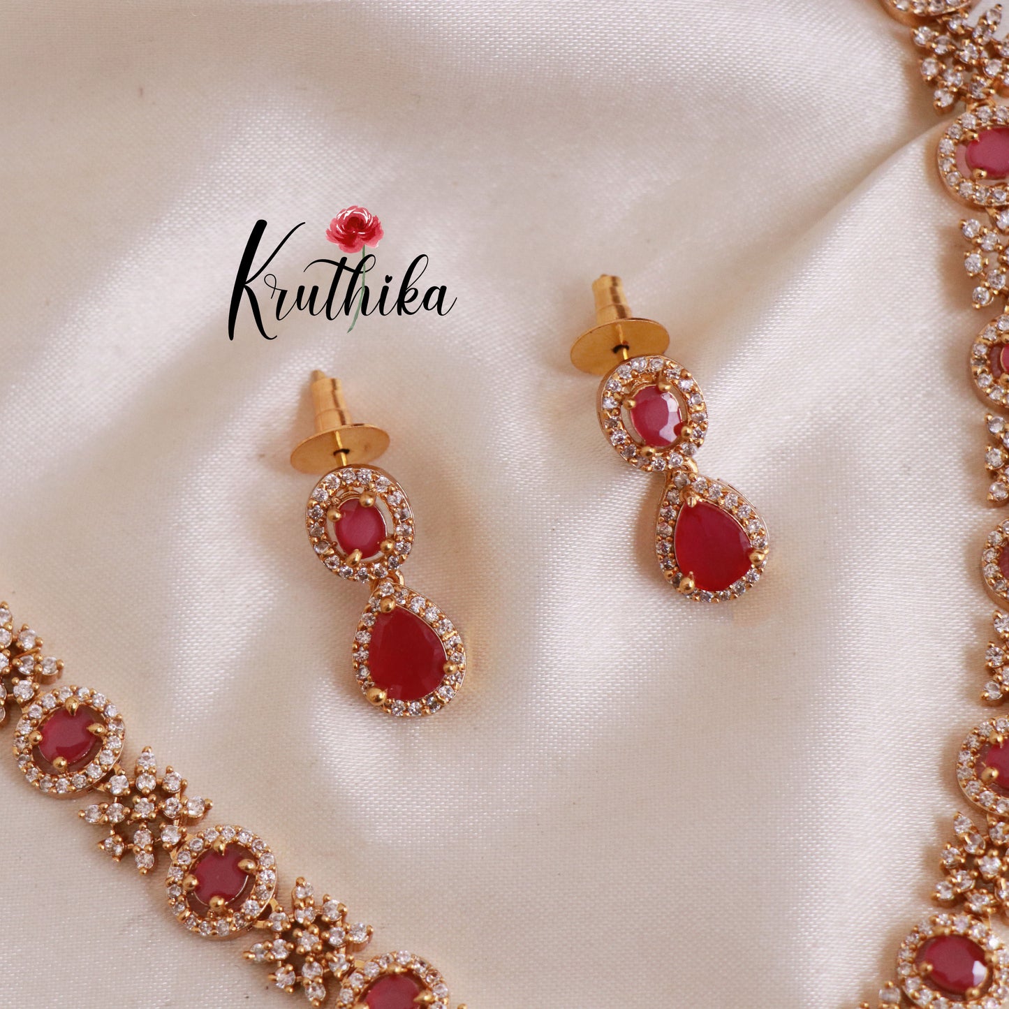 Elegant AD stones Necklace NC1797 (available in two colors)