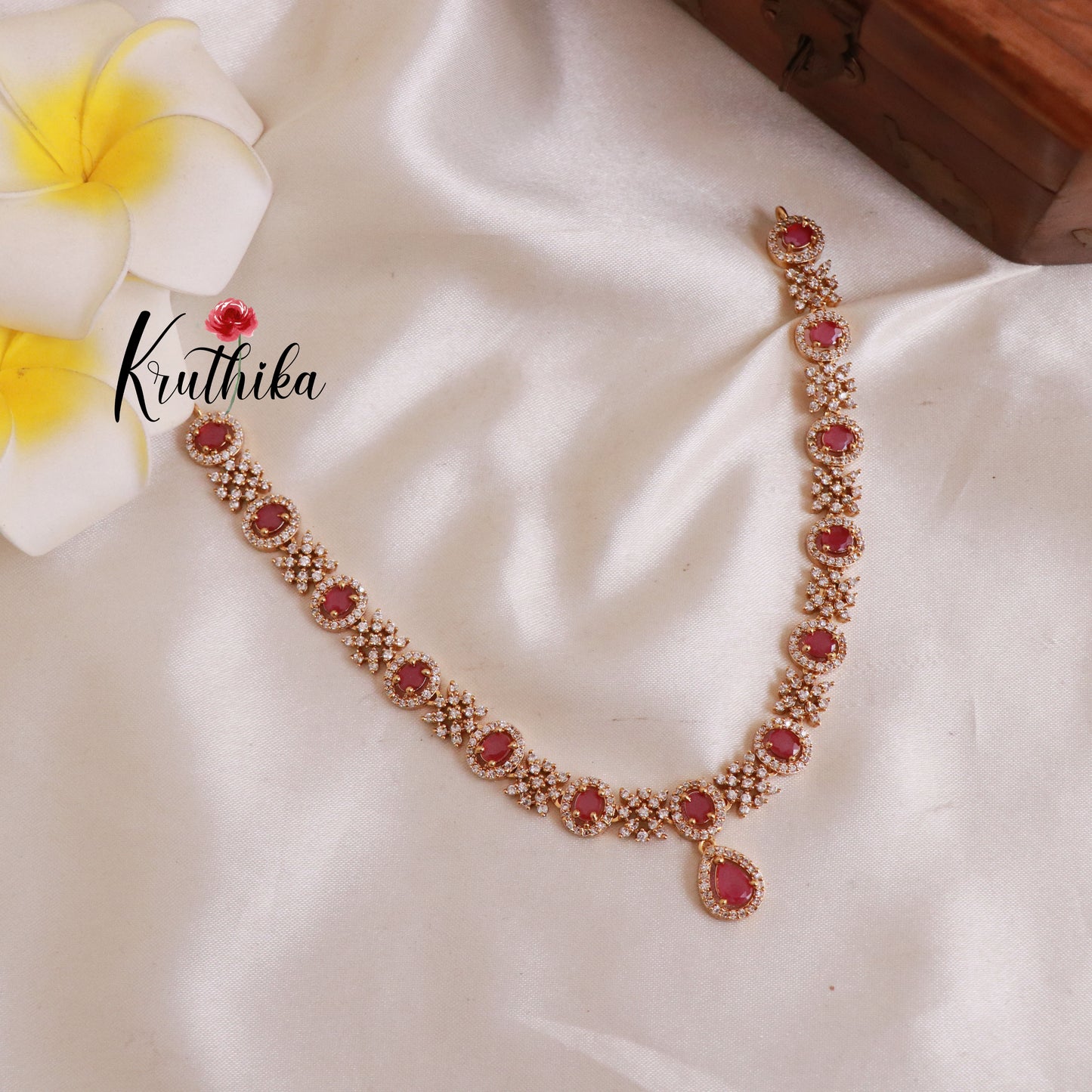 Elegant AD stones Necklace NC1797 (available in two colors)