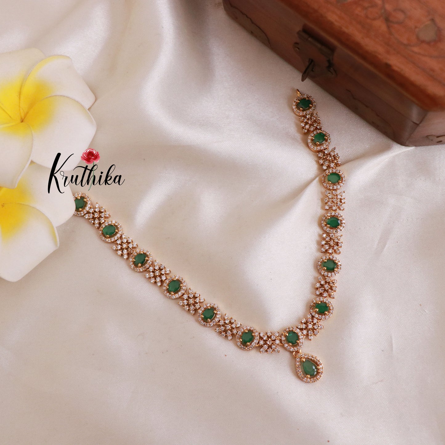Elegant AD stones Necklace NC1797 (available in two colors)