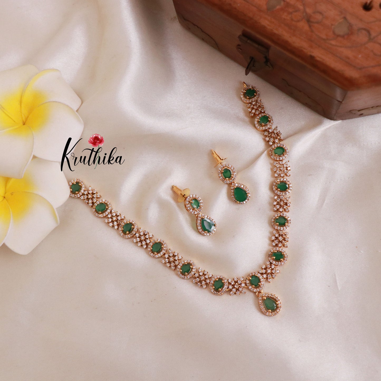 Elegant AD stones Necklace NC1797 (available in two colors)
