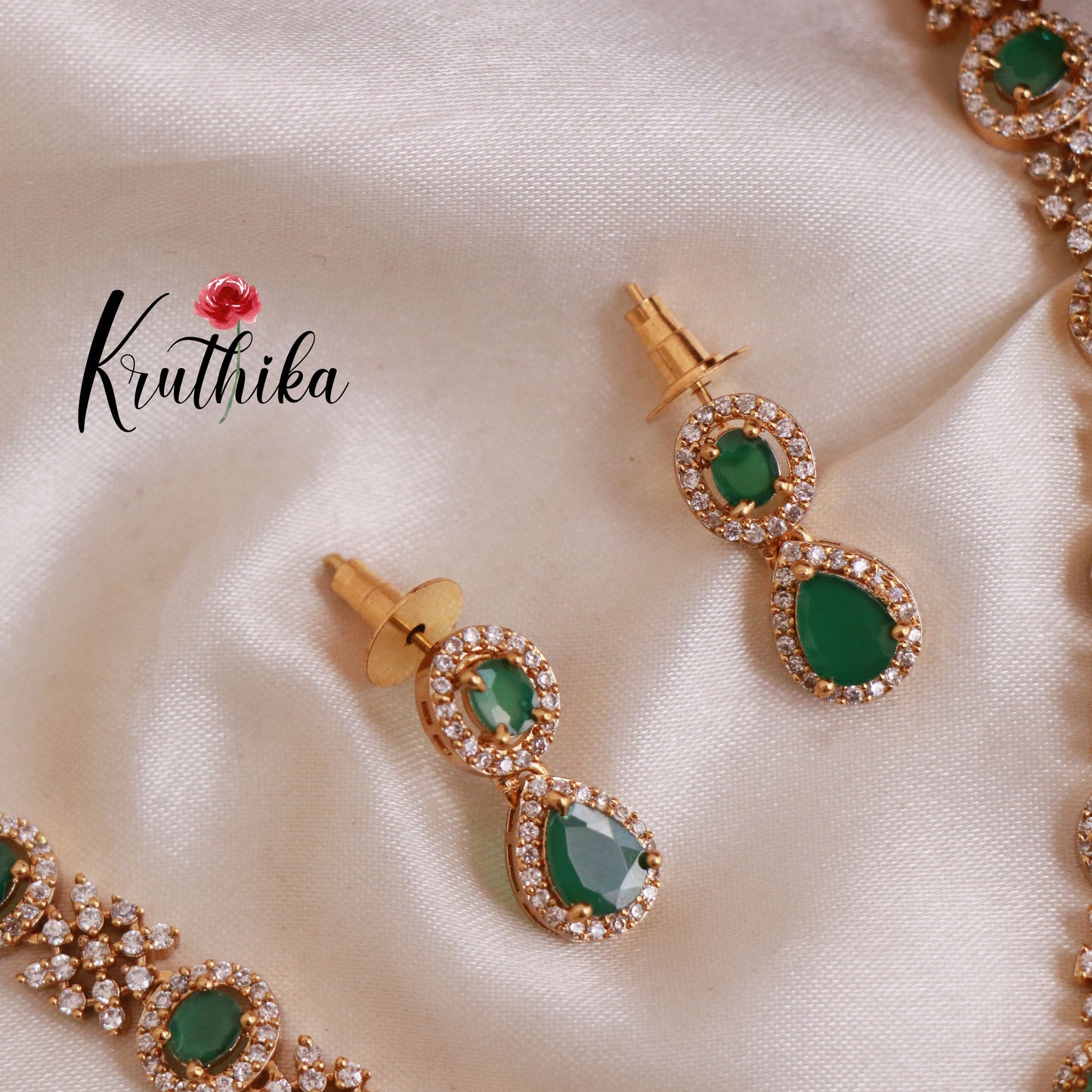 Elegant AD stones Necklace NC1797 (available in two colors)