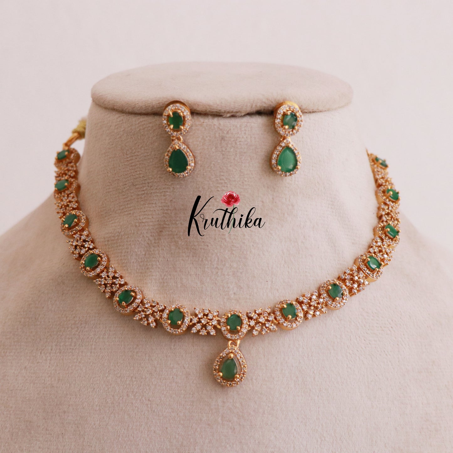 Elegant AD stones Necklace NC1797 (available in two colors)