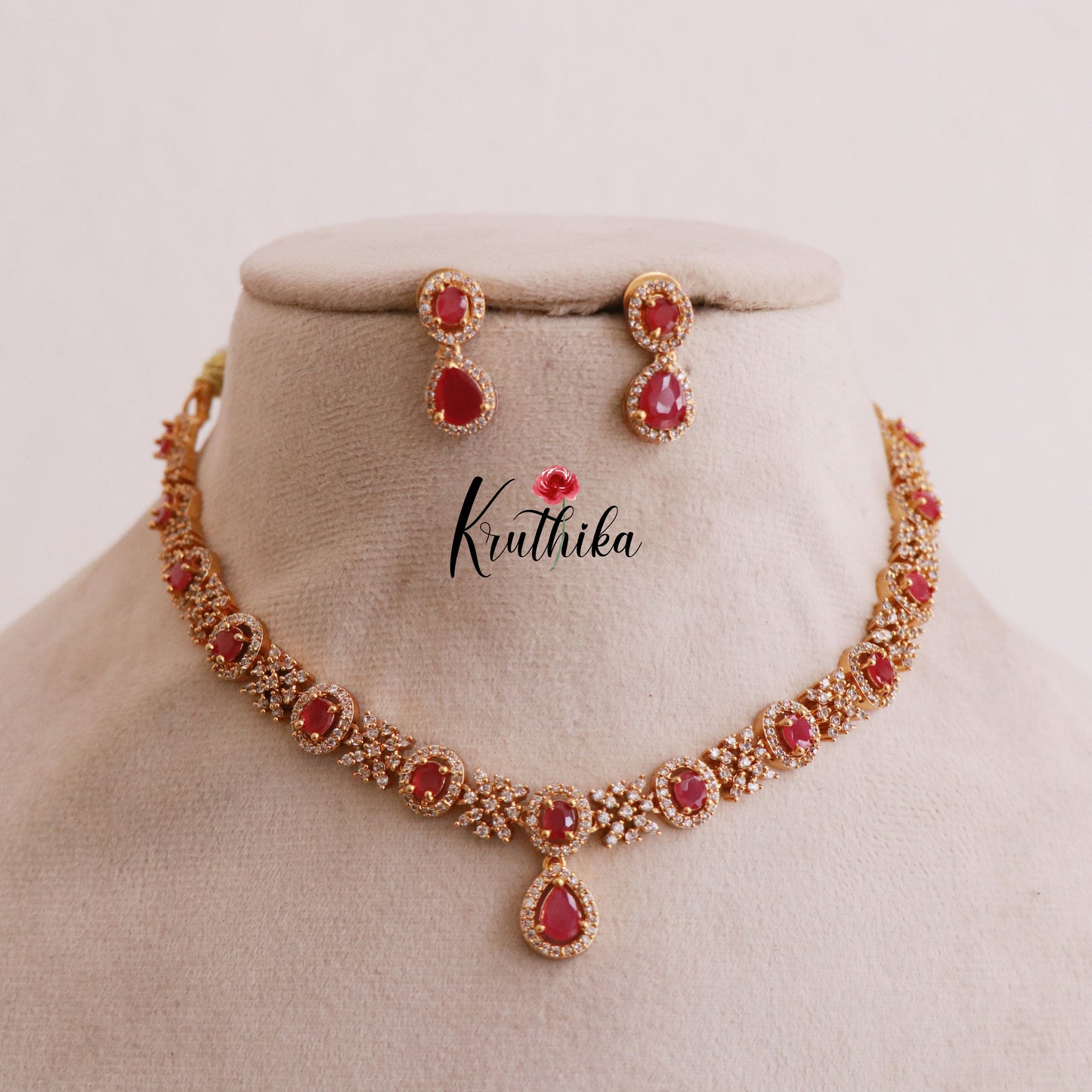 Elegant AD stones Necklace NC1797 (available in two colors)