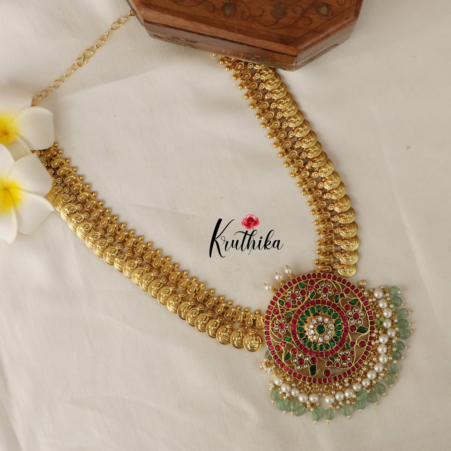 Pre order booking-Premium Jadau Kasu Haaram LH713-Pre order 15 days