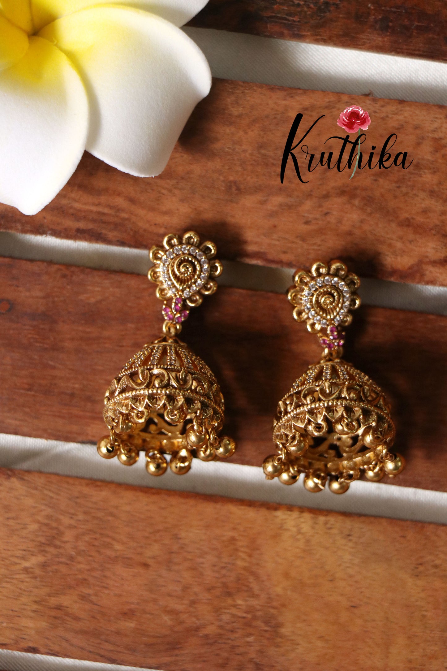 Premium AD Jhumkas E373