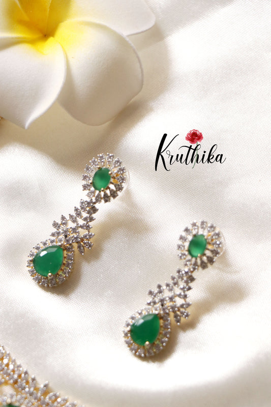 Sparkling CZ Necklace Emerald NC1256