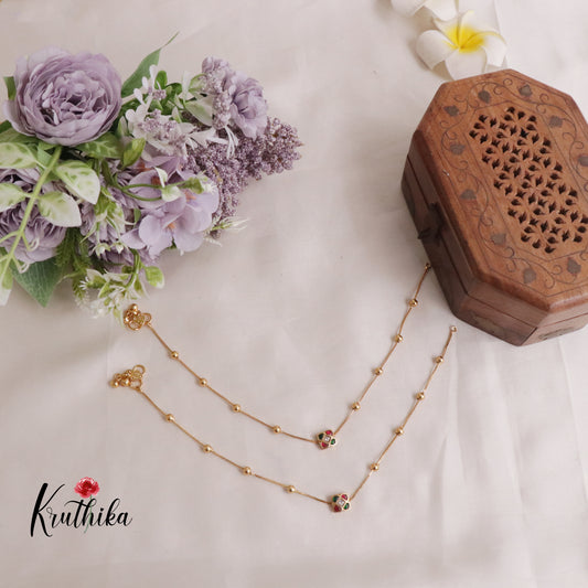 Trendy Jadau Anklets A46