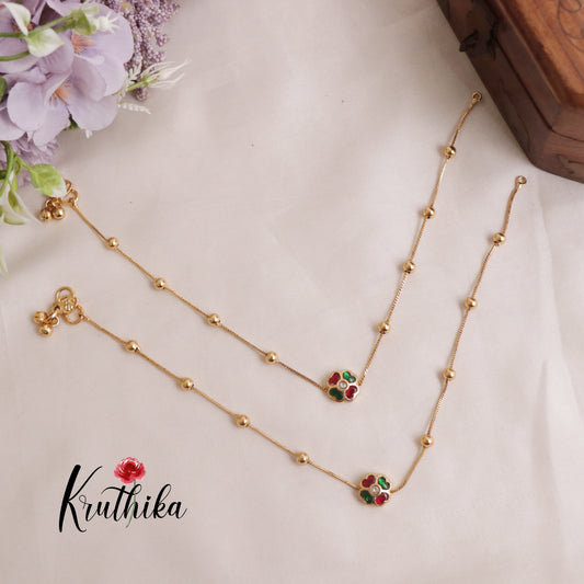 Trendy Jadau Anklets A46