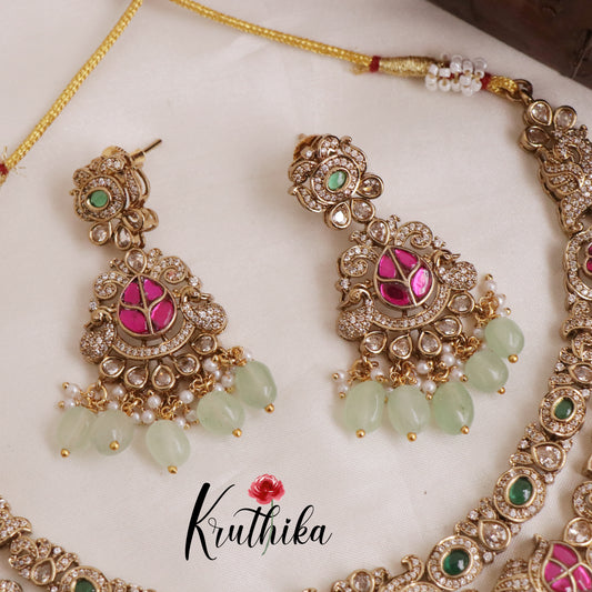 Gorgeous Victorian Elephant Necklace with Jadau Stones NC1999