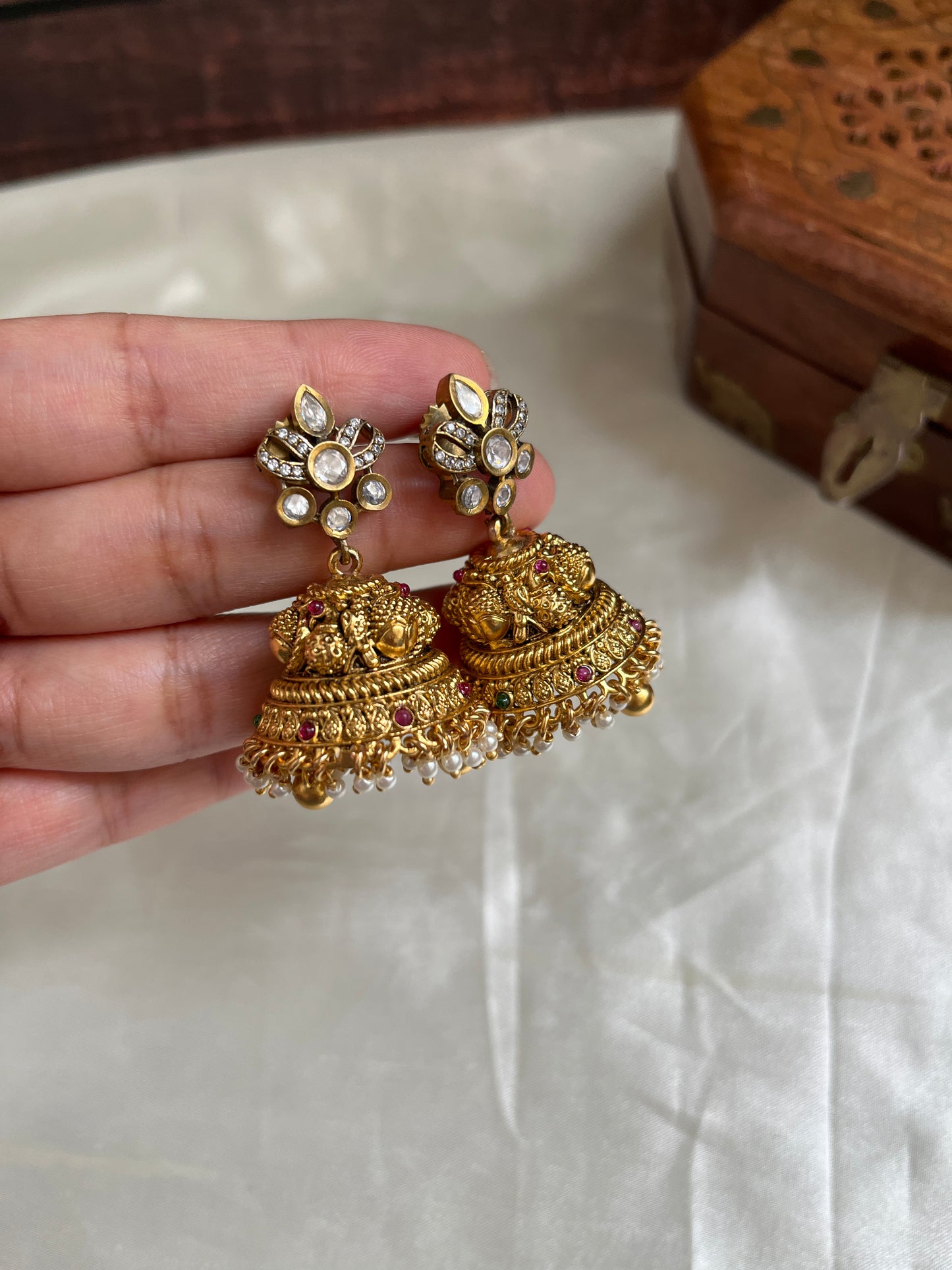 Victorian Peacock Jhumkas E271