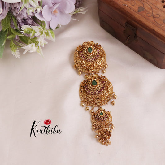 simple Floral Design Jada Billa with Golden Beads J171