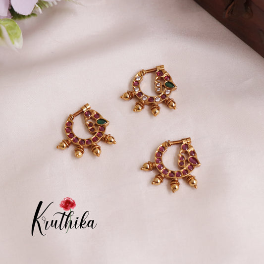 Beautiful Kemp Peacock Nose Ring / Nath (Assorted Colors) N64