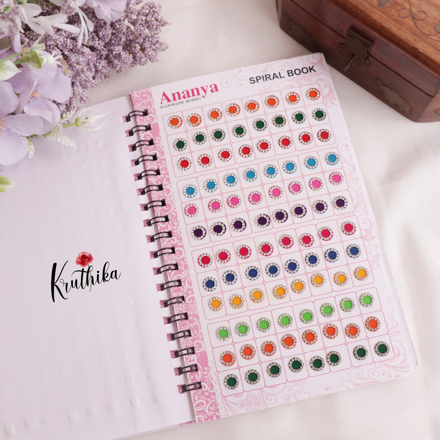 Round Shaped Stone Multi Colors Bindi Book BB6