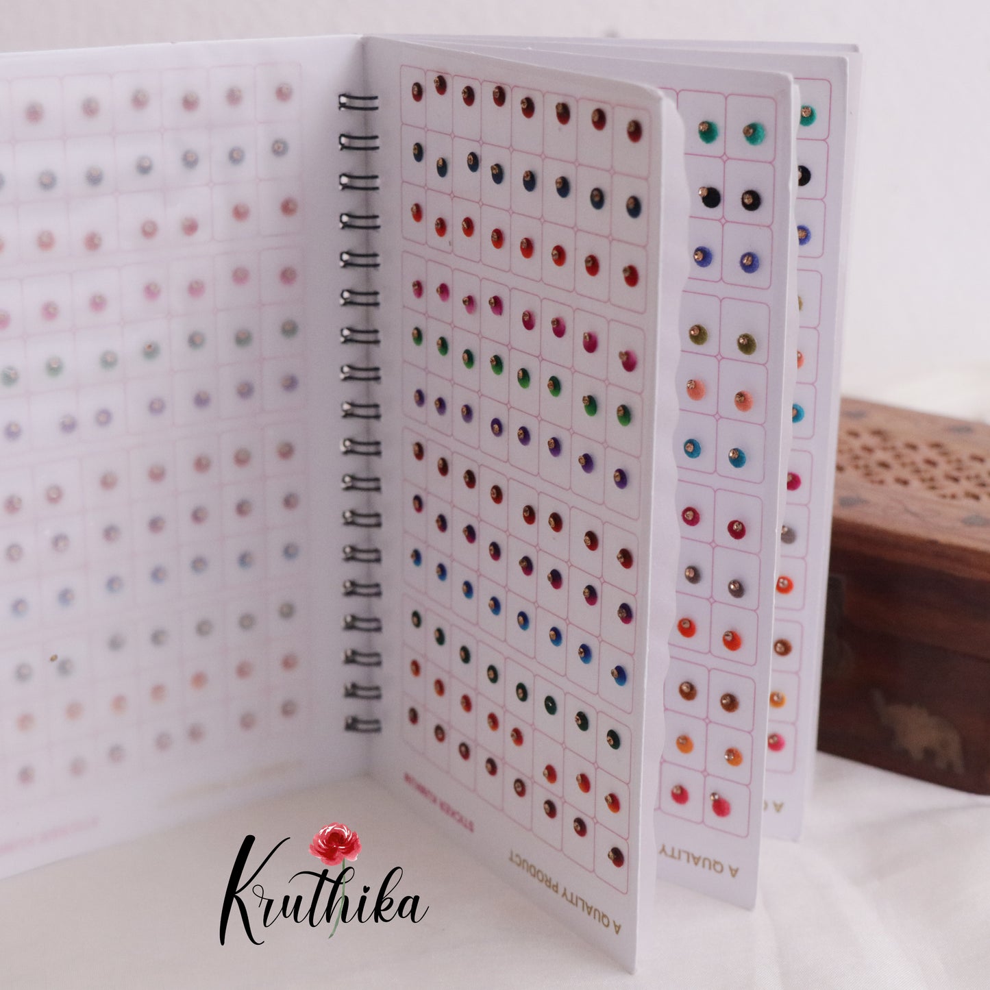 Single Stone Multi Color Bindi Book BB5