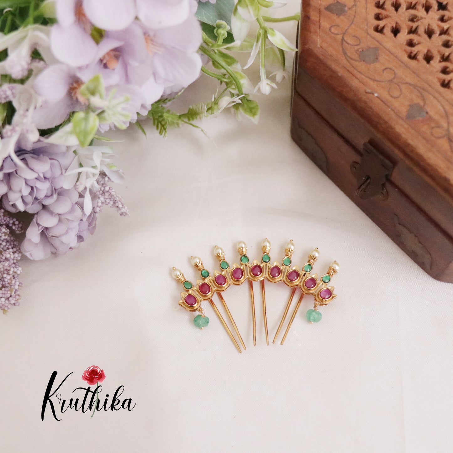 Beautiful Kemp Jada Billa With Pearl And Bead J269