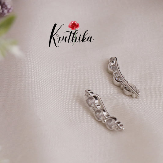 Simple Sleek Shine Ear Climbers Earcuff E568