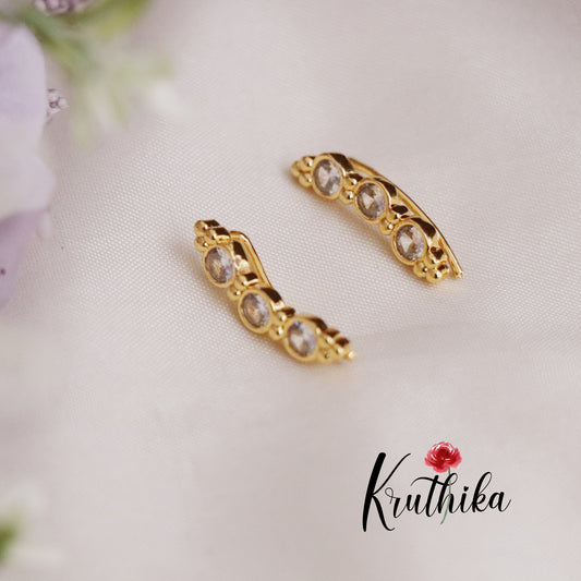 Simple Stone Line Earcuffs E559