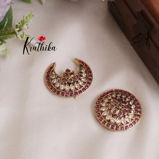 Gorgeous Kemp Antique Chandra Surya Hair Ornaments J188