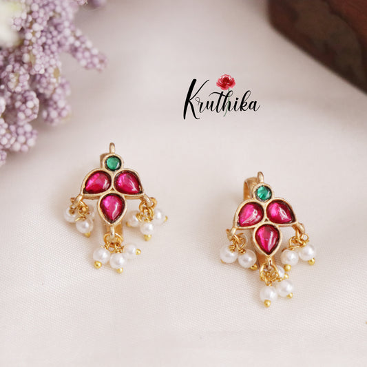 Beautiful Jadau Earcuffs | upper earrings | Bugadi Earrings E614